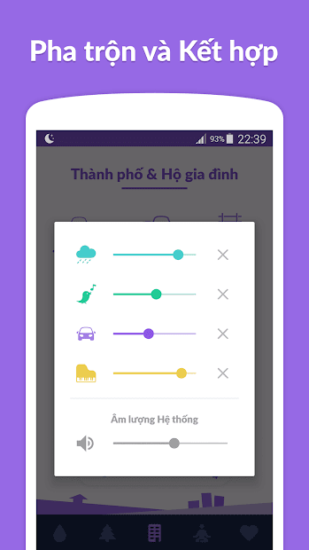 Screenshots Sleepo: Âm thanh tiếng mưa, tiếng thác nước tạo cảm giác dễ ngủ, ngủ ngon