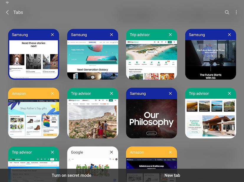 Screenshots Samsung Internet Browser - Chặn quảng cáo, đặt mật khẩu trình duyệt