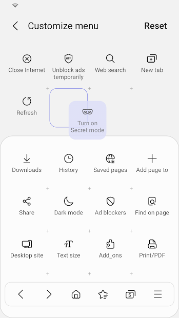 Screenshots Samsung Internet Browser - Chặn quảng cáo, đặt mật khẩu trình duyệt