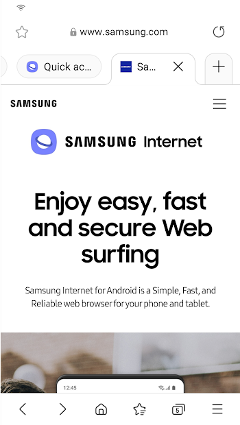 Screenshots Samsung Internet Browser - Chặn quảng cáo, đặt mật khẩu trình duyệt