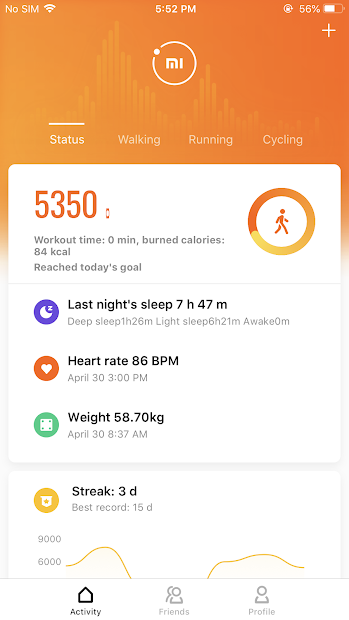 Screenshots Mi Fit - Kết nối Mi Band với điện thoại, kiểm tra theo dõi sức khỏe