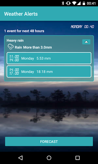 Screenshots Custom Weather Alerts - Cảnh báo thời tiết 7 ngày liên tiếp