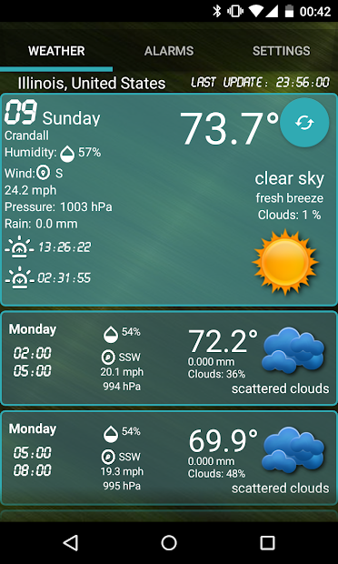 Screenshots Custom Weather Alerts - Cảnh báo thời tiết 7 ngày liên tiếp