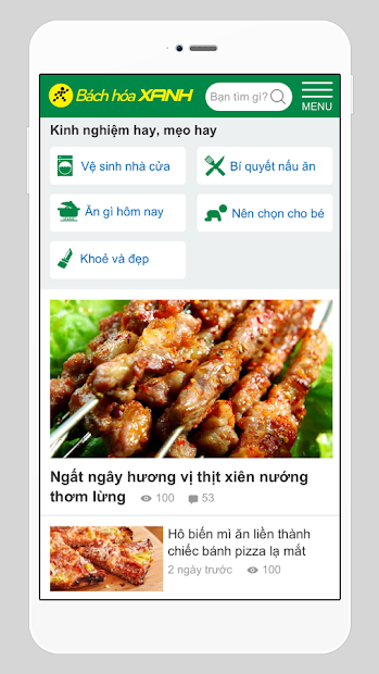 Screenshots Ứng dụng Bách Hoá Xanh: Mua hàng, đi chợ online tiện lợi