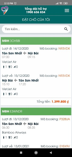 Screenshots Săn Vé Giá Rẻ - Ứng Dụng Đặt Vé Máy Bay Bamboo