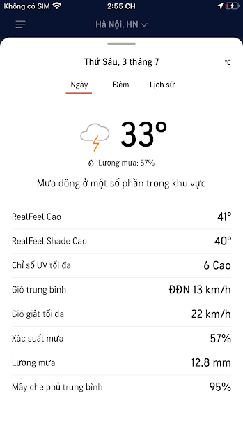 Screenshots AccuWeather - Dự báo thời tiết