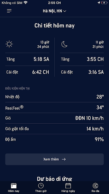 Screenshots AccuWeather - Dự báo thời tiết