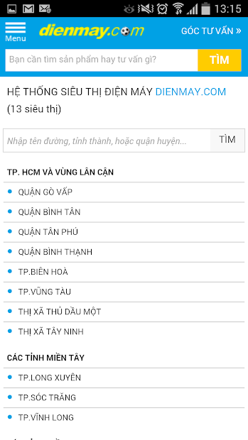 Screenshots DienmayXANH: Ứng dụng mua hàng online của Điện máy XANH