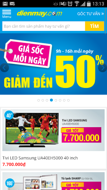 Screenshots DienmayXANH: Ứng dụng mua hàng online của Điện máy XANH