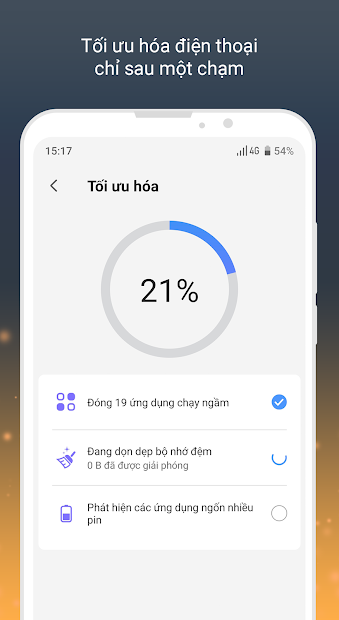 Screenshots VinSmart Chăm sóc Thiết bị: Ứng dụng chăm sóc thiết bị điện thoại của VinSmart