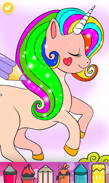 Screenshots Glitter Unicorn Coloring Book - Rainbow Drawing - Sách tô màu mẫu kì lân đáng yêu