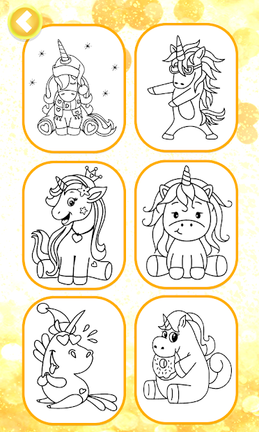 Screenshots Glitter Unicorn Coloring Book - Rainbow Drawing - Sách tô màu mẫu kì lân đáng yêu