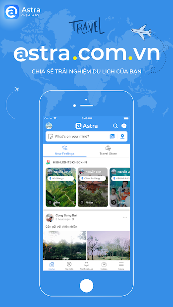 Screenshots Astra - Mạng xã hội du lịch