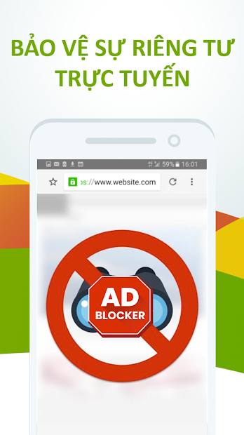 Screenshots Free Adblocker Browser: Trình duyệt web chặn quảng cáo