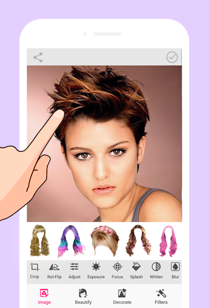 Screenshots Women Hairstyles - Tổng hợp nhiều kiểu tóc nữ mới nhất