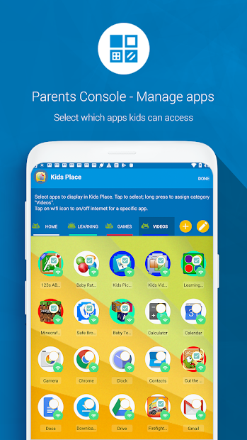 Screenshots Kids Place - ứng dụng quản lý việc sử dụng điện thoại của trẻ em