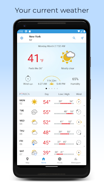 Screenshots Foreca Weather - Dự báo thời tiết theo bản đồ nhiệt chi tiết
