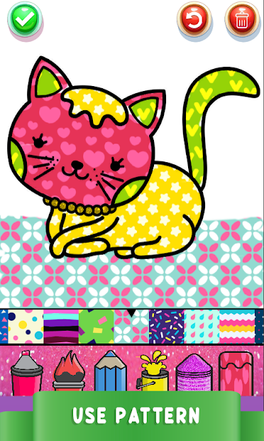 Screenshots Cute Kitty Coloring Book For Kids With Glitter: Sách tô màu cô mèo Kitty đáng yêu cho bé