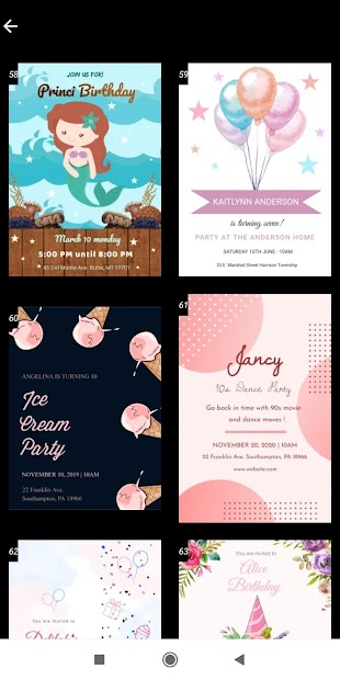 Screenshots Invitation maker 2020 - Thiết kế thiệp sinh nhật, thiệp cưới, chức mừng miễn phí