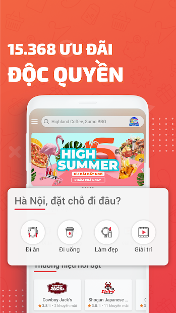 Screenshots JAMJA: Ứng dụng đặt bàn online, nhận voucher giảm giá