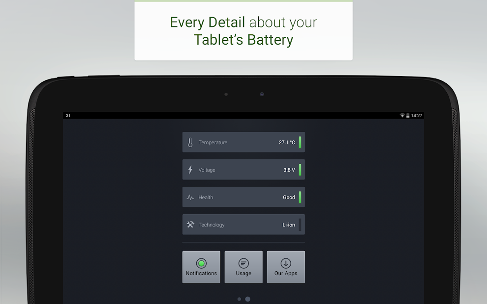 Screenshots Pin - Battery: Theo dõi tình trạng pin cho điện thoại Android