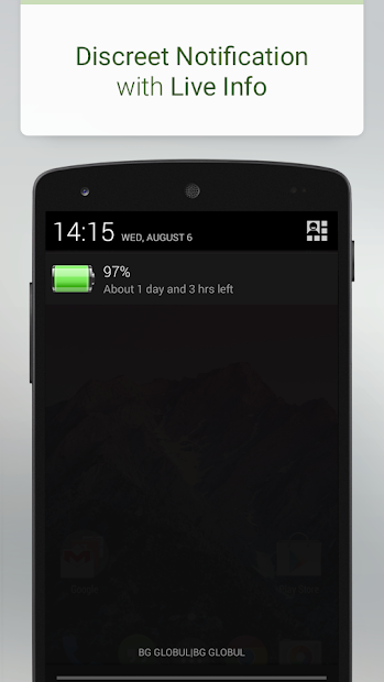 Screenshots Pin - Battery: Theo dõi tình trạng pin cho điện thoại Android