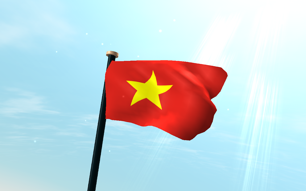 Screenshots Việt Nam Cờ 3D Miễn Phí: Hình nền động lá cờ Việt Nam 3D