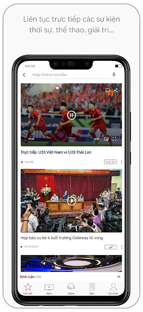 Screenshots VTC NOW: Ứng dụng xem truyền hình và đọc tin tức miễn phí hằng ngày