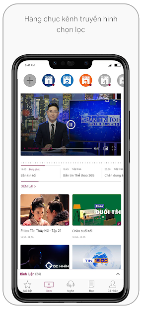 Screenshots VTC NOW: Ứng dụng xem truyền hình và đọc tin tức miễn phí hằng ngày