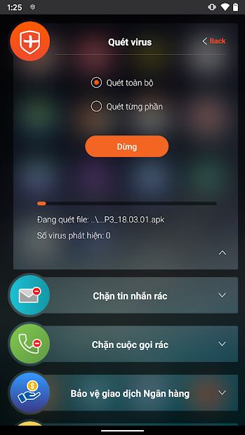 Ứng dụng Bkav Mobile Security: Diệt virus, tăng tốc điện thoại