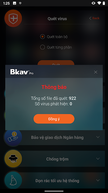 Ứng dụng Bkav Mobile Security: Diệt virus, tăng tốc điện thoại