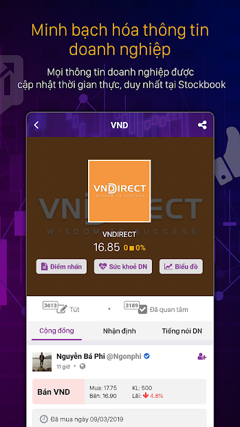 Screenshots Stockbook - Cầu nối đầu tư chứng khoán