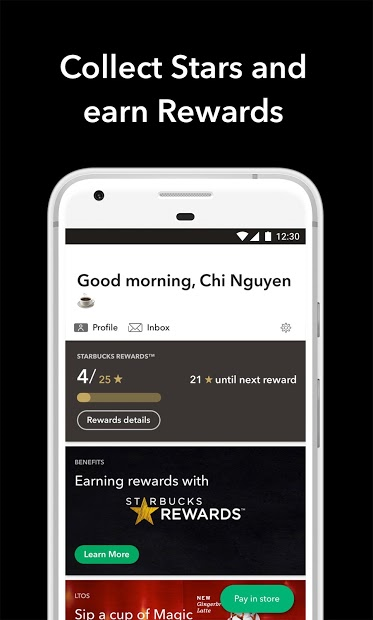 Screenshots Starbucks Việt Nam: Đặt đồ uống Starbucks, nhiều khuyến mãi hấp dẫn
