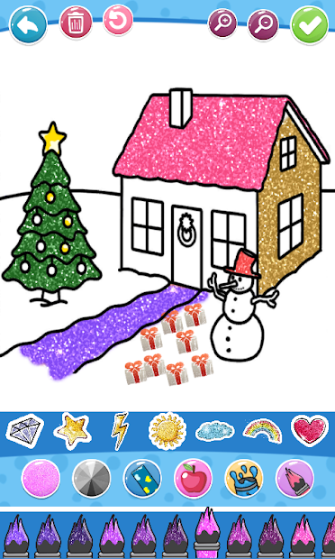 Screenshots Glitter House Coloring and Drawing for kids - Sách tô màu ngôi nhà lấp lánh cho bé