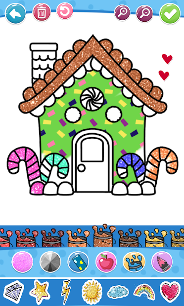 Screenshots Glitter House Coloring and Drawing for kids - Sách tô màu ngôi nhà lấp lánh cho bé