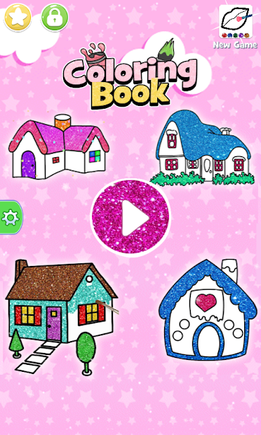 Screenshots Glitter House Coloring and Drawing for kids - Sách tô màu ngôi nhà lấp lánh cho bé