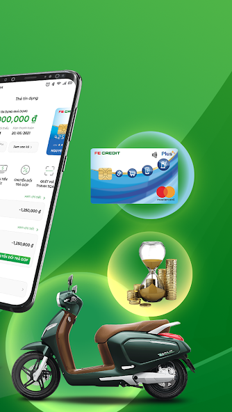 Screenshots FE CREDIT Mobile: Đăng ký vay tiền online, mua bảo hiểm, mở thẻ tín dụng