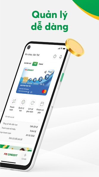 Screenshots FE Onine 2.0: Đăng ký vay tiền online, mua bảo hiểm, mở thẻ tín dụng