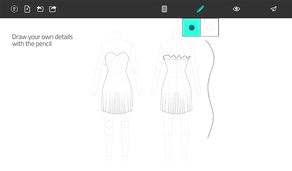 Screenshots Fashion Design Flat Sketch: Tự tay thiết kế quần áo, trang phục