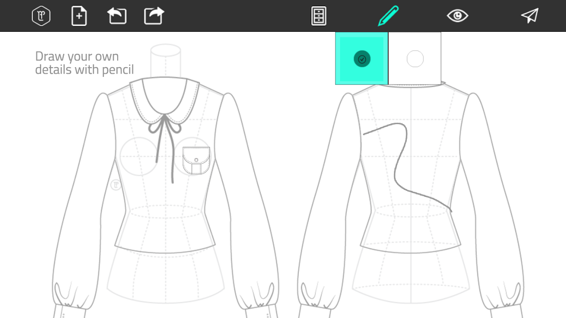 Screenshots Fashion Design Flat Sketch: Tự tay thiết kế quần áo, trang phục