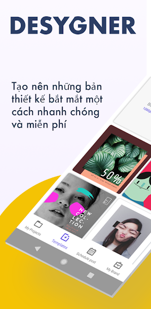Screenshots Desygner: Ghép chữ vào ảnh, thiết kế ảnh theo mẫu có sẵn