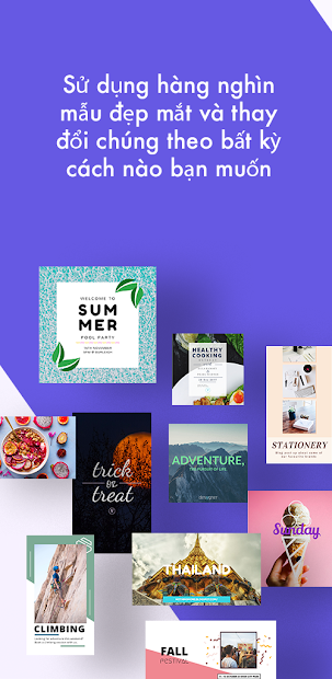 Screenshots Desygner: Ghép chữ vào ảnh, thiết kế ảnh theo mẫu có sẵn