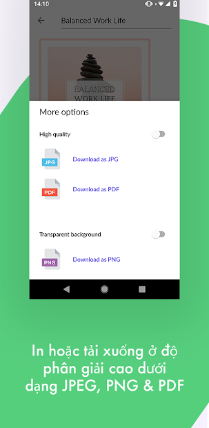 Screenshots Desygner: Ghép chữ vào ảnh, thiết kế ảnh theo mẫu có sẵn