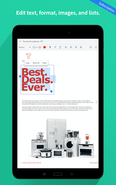 Screenshots Adobe Reader - Đọc, chỉnh sửa, chuyển file pdf sang word, excel