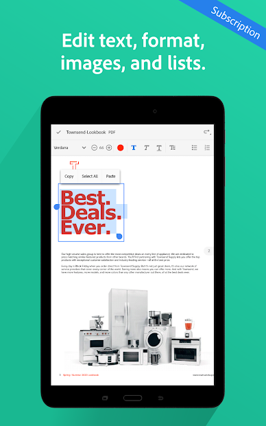 Screenshots Adobe Reader - Đọc, chỉnh sửa, chuyển file pdf sang word, excel