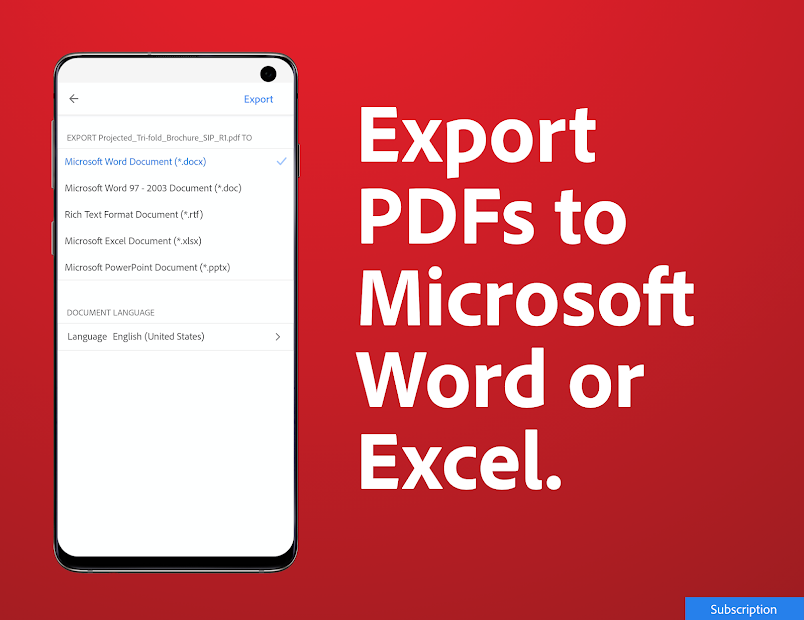 Screenshots Adobe Reader - Đọc, chỉnh sửa, chuyển file pdf sang word, excel