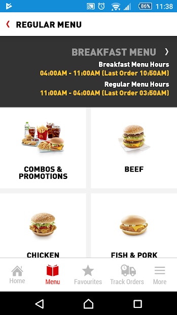 Screenshots McDelivery Vietnam-  Ứng dụng đặt gà rán McDonald's tại nhà, nhiều khuyến mãi