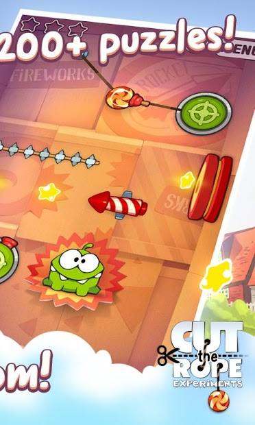 Screenshots Cut the Rope - Experiments: Chú ếch Om Nom háu ăn
