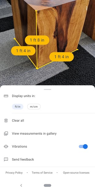 Screenshots MEASURE: Ứng dụng đo chiều dài, rộng, cao dành cho điện thoại Android