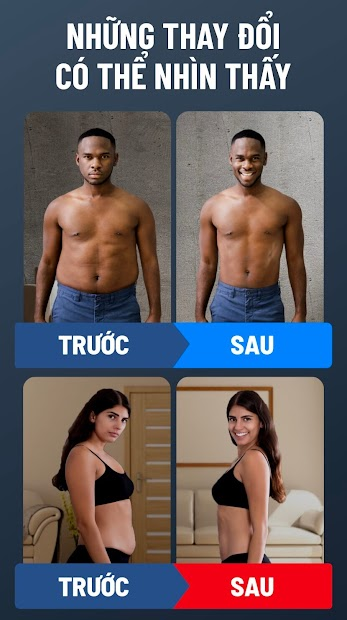 Screenshots Các bài tập tại nhà - Không Dụng cụ: Tập thể hình tại nhà